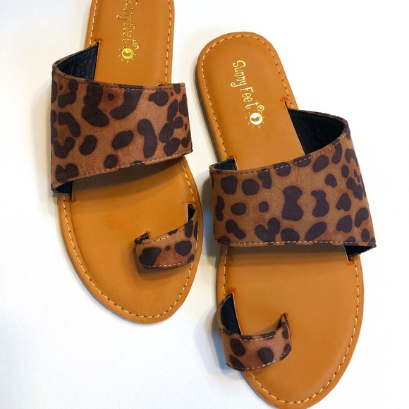 Leopard Sandals - Picture 1 of 2